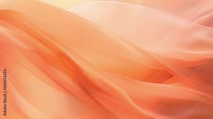 A serene and delicate view of a minimalistic Peach Fuzz colored background, with wispy layers of pastel colors blending together in a soft and dreamy manner. Stock Video
