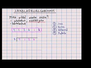 Jakokulma yksinumeroisella jakajalla, ei jakojäänöstä