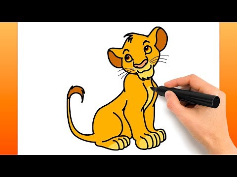 Comment Dessiner Simba (Tutoriel De Dessin Facile)