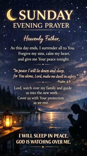 Sunday Evening Prayer Before Sleep | Night Prayer for Peace