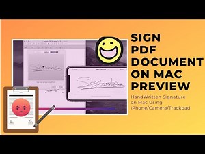 How to Sign PDF Document On Mac Preview Using iPhone, Camera or Trackpad New macOS Big Sur, Catalina