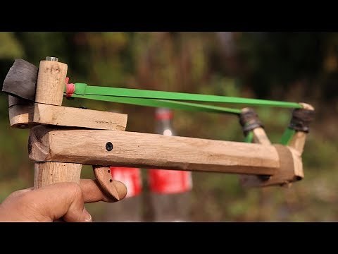 How to Make a Survival Slingshot Gun at Home . | DIY |