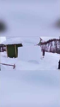 Massive Snow Slide Off Roof So Satisfying!