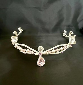 Lightweight Silver Ballet Headpiece Forehead Tiara, Customized Colors Pink Purple Blue White Handmade Rhinestone Crown Accessory for Dance - Etsy