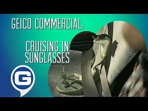 GEICO Gecko Commercial - Cruising In Sunglasses 🦎🕶️📻⛰️ (2004)