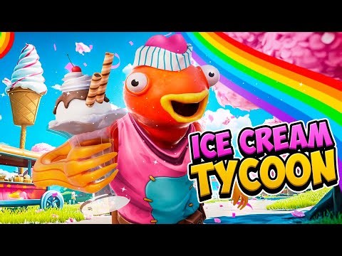 ICE CREAM TYCOON MAP FORTNITE CREATIVE - BUILD ICE CREAM SHOP, REBIRTH