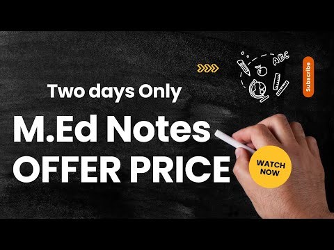 M.Ed Notes 2025 | Offer Price ..!! Price Drop