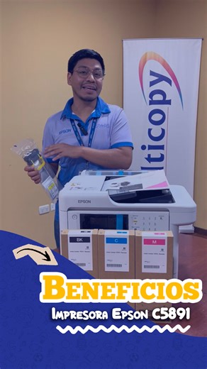 Multicopy on Instagram: "Optimiza tu flujo de trabajo con un equipo que rinde desde el primer segundo ⚡🖨️ La WorkForce Pro WF-C5891 combina eficiencia energética, potencia y escaneo oficio. En Multicopy te ayudamos a elegir soluciones que se adaptan a tu espacio y a tu ritmo de trabajo. #Epson #WorkForcePro #ImpresiónEmpresarial #Multicopy #EficienciaEnergética"