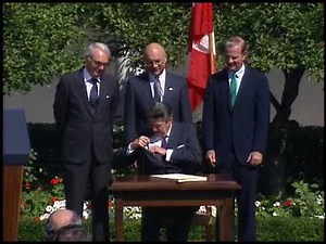 President Reagan's Remarks on Signing the US-Canada Free-Trade Agreement on September 28, 1988