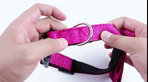 Adjustable Bling Dog Collar with Bowtie,Comfy & Durable Dog Collars for Small Medium Large Dogs,Red,S