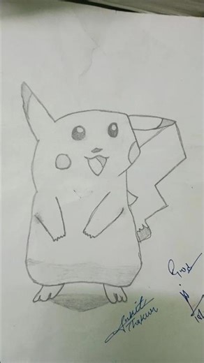 How to draw Pikachu Art 🎨 | Easy Pokemon Drawing 😁