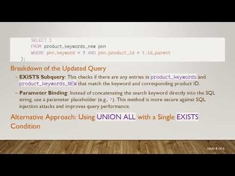 How to Efficiently Search Across Multiple Tables in MYSQL Using EXISTS