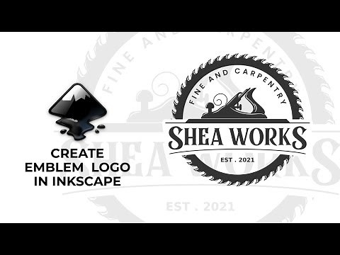how to create a emblem logo in Inkscape / Cara buat logo emblem di inkscape