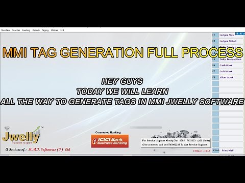 MMI JWELLY SOFTWARE TAG GENERATION COMPLETE PROCESS!