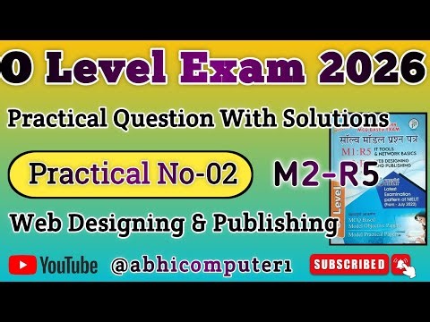 O Level M2 R5 Practical Exam 2026 O level Practical Question #olevel #Computer