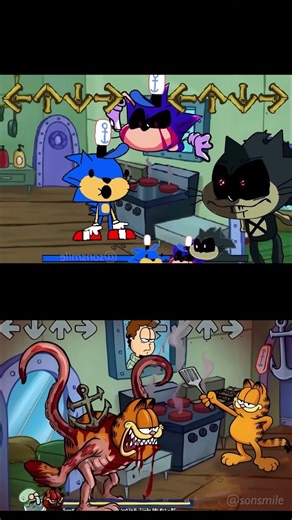 Join Us Again - FNF Mod: Garfield Battles Sonic - Friday Night Funkin' Mobile - Gorefield v2 #fnf...