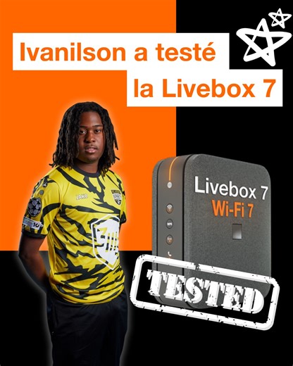 86 reactions |  Livebox 7, testée et approuvée par Ivanilson "civil-spar10", champion EA Sport FC25 du Luxembourg !朗 "Ma connexion est beaucoup plus fluide, j'ai pas de freeze, j'ai pas de latence. Ça me permet de jouer à mon meilleur niveau". Que vous soyez gamer passionné ou casual gameur, la Livebox 7 s'adapte à tous vos usages. Découvrez-en plus en shop Orange ou sur orange.lu. Pour un réseau Fibre fiable et performant : #OrangeEstLà | Orange | Facebook