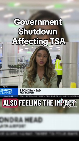 SHUTDOWN STARTS TONIGHT Credit: @CBS News Atlanta #tsa #governmentshutdown #government #georgianews
