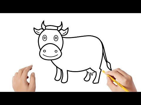 Cómo dibujar una vaca | Dibujos sencillos