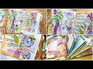 ✨📚 VINTAGE JUNK JOURNAL WITH ME: Using Collaged Strips In Your Journal