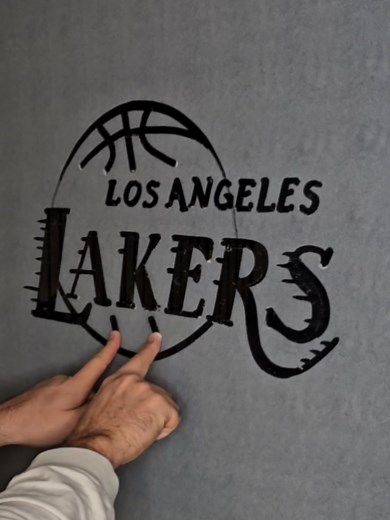 Los Angeles Lakers Logo Art: Two Hands Drawing