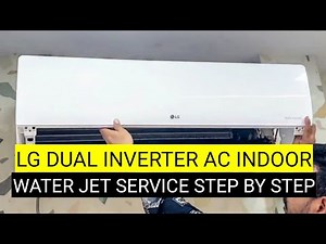 LG DUAL INVERTER AC INDOOR WATER JET SERVICE STEP BY STEP 🛠 ll Lg dual Inverter split ac service