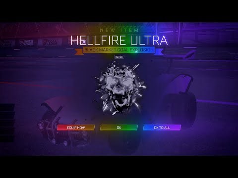 PLAYING ROCKET LEAGUE WITH THE *NEW* BLACK HELLFIRE ULTRA GOAL EXPLOSION!