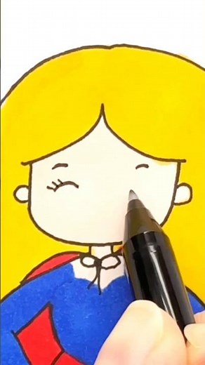 How to Draw a Girl From Heart | Kid Friendly Tutorial #shorts #drawing
