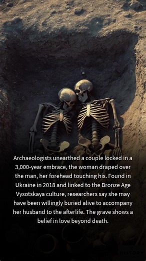 83K views · 1.1K reactions | A 3000 year old embrace from the Vysotskaya Culture in Ukraine offers a rare look at love, ritual, and memory. #Archaeology #BronzeAge #Ukraine | The History Archives | Facebook