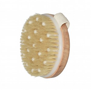 [Hot Item] Wholesale Bamboo Body Brush No Handle High Quality Dry Skin Wooden Bath Body Brush with Massage Beads Nodes