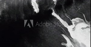 Black paint water drop. Ink spatter. Opener transition overlay. Dirt fluid splash wipe wave on white marble texture abstract empty space background. Stock Video