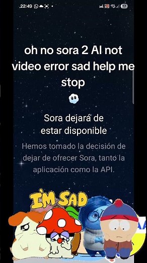 oh no sora 2 AI not video error sad help me stop ‪@tiktok‬