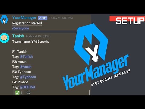 YourManager - Setup | Best Scrims manager bot | Discord bot