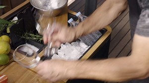 Everdure Mobile Prep Kitchen, 40-Inch Indoor/Outdoor Kitchen Island, Rolling Cart with Lockable Wheels, Equipped with Built-in Cutting Board and Serving Trays, Graphite