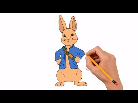 How to Draw Peter Rabbit Step by Step | Coloring Book Page and Drawing Learn Colors For Kids