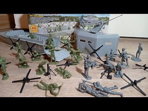 Unboxing and reviewing the bmc toys D-Day Utah beach set
