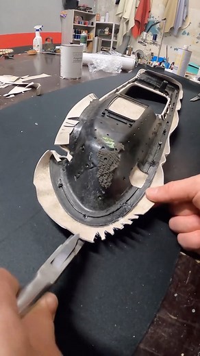 82K views · 805 reactions | The proper tool for the job. @one_more_custom uses this V notcher to trim excess leather when wrapping rounded corners #toolsofthetrade #thehogring #handmade #autoupholstery #upholstery #sewing #stitching #carinterior #leatherwork #leathercraft #tools #leather #interiors | TheHogRing.com | Facebook