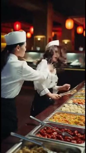 Beautiful Asian Women Fight Over Man In Buffet LOL