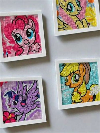 MY LITTLE PONY 1 Pc New Diamond Painting DIY Handmade Framed Diamond Embroidery Creative Toy Sticker, Suitable For Desktop Ornaments, Student Rewards, Company Event Gifts, Best Holiday Party Atmosphere Decoration For Good Friends, Perfect Party Decoration, Cheap Art Daily Decoration, Cheap Home Decoration Ornaments, Perfect Room Art Decoration | SHEIN