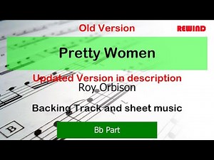 OLD VERSION Roy Orbison Pretty Women Tenor Sax Clarinet Backing Track and Sheet Music