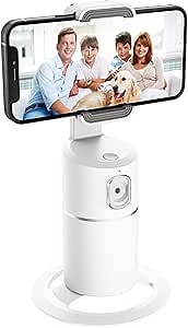 Amazon.com: Auto Tracking Phone Holder,360° Rotation Face Body Track Mount,Tracking Tripod for Vlog Shooting Live Streaming,Build-in Battery,No APP Required(White)… : Cell Phones & Accessories
