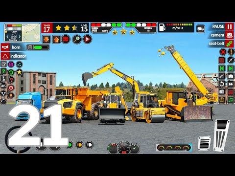 Mega Crain & Dump Truck Adventure | Mining Truck Gameplay