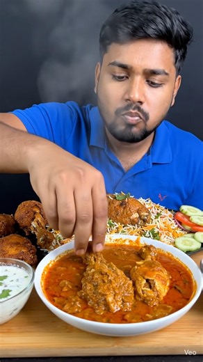 Fish curry, Chicken charga, All in one 🤎😍 #fishcurry #chickencharga #salad #raita #tamil #biryani 💯