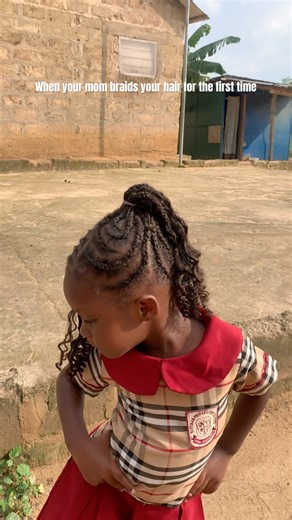 First time braids by mommy 😍🫶#shorts #hairstyle