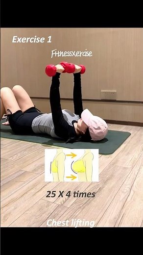 Chest Lifting Exercise | Faster way lifting chest | 3 steps firming chest #fitnessxercise