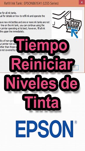 Reiniciar los niveles de tinta epson #epson