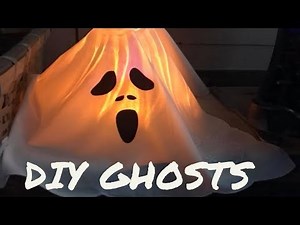 DIY Halloween Ghosts Using Ceiling Fan Globe