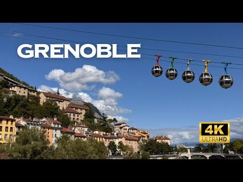 [4K] Grenoble France 🇫🇷🐧 Walking Tour