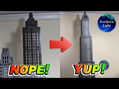 Painting the First MASSIVE Skyscraper on Our N Scale Model Train Layout!