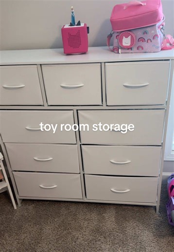 9 Drawer Storage Dresser for Playroom Organization